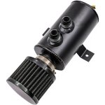 R�cup�rateur d'huile universel 10an en aluminium avec valve de vidange 2 ports bross� avec filtre reniflard ...