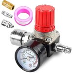R�ducteur de pression 1 / 4', 3 trous, r�gulateur de pression, valve de commutation avec manom�tre, valve ...