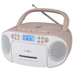 Reflexion - rcr2260pk radio - lecteur cd fm aux, cd, cassette rose, blanc y227762