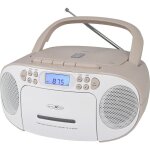 Reflexion - rcr2260pk radio - lecteur cd fm aux, cd, cassette rose, blanc y227762