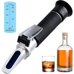R�fractom�tre d'alcool dehaute pr�cision 0 - 80% v / v, outil de mesure de la teneur en alcool portable, ...