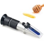R�fractom�tre � miel pour l'humidit�, le brix et le baume, utilisation 3 en 1, plage d'�chelle brix de ...