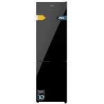 R�frig�rateur - cong�lateur en verre blanc, 180 cm de hauteur et 55 cm de largeur, d'une capacit� de ...
