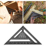 R�gle en aluminium triangle crayon de mesure pour ing�nieurs et menuisiers noir - kzq