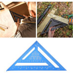 R�gle en aluminium triangulaire bleue pour mesures pr�cises - id�ale pour ing�nieurs et menuisiers - ...
