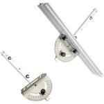 R�gle d'angle de pr�cision et jauge � onglets pour scie de table de menuiserie, avec rails (e)'