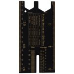 R�gle de mesure pour cordes de guitare, pour usage �lectrique et acoustique