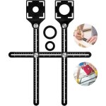 R�gle de mesure multi - angle avec 2 trous de positionnement, r�gle de charpentier en alliage d'aluminium, ...