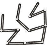 R�gle de mesure multi - angle pour carrelage - outil d'angle noir - pochoir d'angle en alliage d'aluminium ...