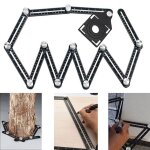 R�gle de mesure multi - angle, outil multi - angle, mesure d'angle � 12 c�t�s, r�gle de mesure des trous ...