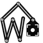 R�gle de mesure multi - angle avec trou de positionnement, outil de gabarit d'angle en alliage d'aluminium ...