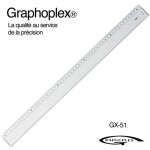 R�gle transparente 1 biseau + bosselage 50 cm