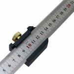 Reglet metallique 30cm, r�gle en acier inoxydable, bloc de positionnement r�gle parall�le, 45 degr�s ...