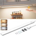 R�glette led cuisine de 55 cm, dimmable lampe led detecteur de mouvement interieur, 3 temp�ratures lumiere ...
