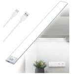 R�glette led cuisine sous meuble rechargeable usb - 40 cm - 2500 mah - lampe placard d�tecteur de mouvement ...