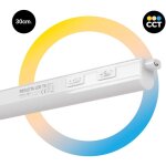 R�glette led sous meuble t5 - 4w - cct - 30 cm - opal