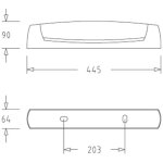 L'ebenoid - rglette salle de bain eo s19 sans source lumineuse ssl avec interrupteur blanc l'bnod ...