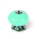 Rei bouton de meuble boule bleu porcelaine h. 38 x l. 40 x p. 40 mm