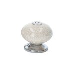 Rei - lot 4 boutons ronds pour meuble porcelaine blanc mod. e509 ø40mm. Rei - lot 4 boutons ronds pour meuble porcelaine blanc mod. e509 ø40mm.
