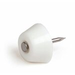 Pack 18 supports pour meubles avec clou fabriqu en plastique finition blanche 18 units - talla
