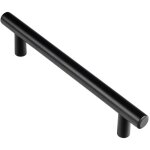 Rei ? poign�e pour meuble en acier inoxydable finition noire mate ? entraxe 128 mm ? fixation viss�e ...