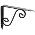 Support pour �tag�re en acier finition forg�e noire mesures 26145195mm 1 unit� - talla