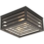 Reims - plafonnier - 2 lumi�re - l 24 cm - noir - moderne - �clairage ext�rieur - qazqa