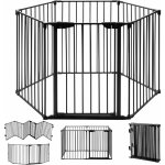 Relax4life - 6 panneaux barrire de scurit enfant multi - fonction en fer, grille de protection extensible ...