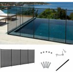 Relax4life - barri�re de s�curit� 360x125cm pliable pour piscine en tissu textil�ne et tube en aluminium, ...