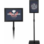 Porte - affiche sur pied hauteur r�glable 73, 5 - 118 cm en alu, pr�sentoir horizontale ou verticale ...