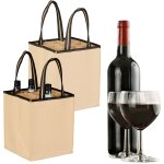 Relaxdays - 2 x sacs � bouteilles pour 9 bouteilles, porte - bouteilles pour vin, bi�re, hbt 45x24x24 ...