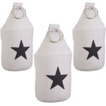 Relaxdays - 3x cale porte bloqueur de porte tissu toile sable poigne arrt de porte butoir de porte ...