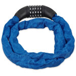 Antivol vlo, cadenas code, chaine anti - vol moto 5 chiffres, acier, 120 cm , bleu - relaxdays