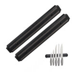 Barre magntique, lot de 2, rangement outils,  aimant, couteaux & ustensiles, plastique, 33 cm de largeur, ...