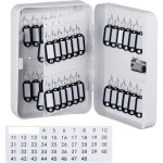 Relaxdays - boite � cl�s s�curis�e, combinaison 3 chiffres, 48 crochets, avec porte - cl�s �tiquet�s, ...