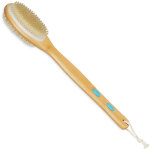 Relaxdays brosse pour le dos, 2 c�t�s utilisables, manche, 44 cm, patins antid�rapants, pour se doucher, ...
