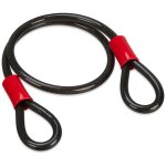 Relaxdays - c�ble antivol, 1 m�tre, en acier, � boucles, � 12 mm, pour v�lo, moto, meubles de jardin, ...