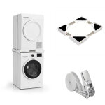 Relaxdays cadre interm�diaire, s�che - linge sur lave - linge, tablette r�glable 54 - 71 cm, kit empilable, ...