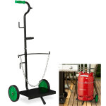 Relaxdays - chariot de transport de gaz, diable bonbonnes de gaz de 5 et 11 kg, de propane, roues en ...