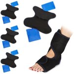 Chevill�re, lot de 4, attelle cheville, poches de gel, bandage pied chaud froid, prot�ge - cheville, ...
