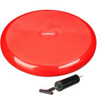 Coussin d'air  picots 33 cm pompe  air balance fitness coussin disque d'quilibre, rouge - relaxdays ...
