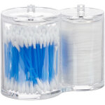 Relaxdays distributeur coton démaquillant, boite coton, range coton, organiseur couvercle, transparent ... Relaxdays distributeur coton démaquillant, boite coton, range coton, organiseur couvercle, transparent ...