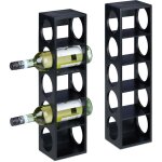Relaxdays ? lot de 2 �tag�res � vin en bambou noir ? pour 5 bouteilles ? dimensions hxlxp : 53x14x12 ...