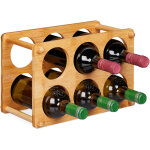 Relaxdays - etagre  vin, 6 bouteilles, support  vin pour la cuisine, cave, salon, rangement  vin ...