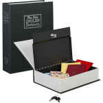 Faux livre coffre fort grand livre fermable serrure combinaison hxlxp: 27 x 20 x 6, 5 cm, noir - relaxdays ...