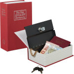 Faux livre coffre fort comme livre de poche fermable  cl caisse  monnaie hxlxp: 18 x 11, 5 x 5, 5 ...
