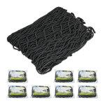 Relaxdays - filet de remorque, lot de 8, protection chargement extensible jusqu' 3 x 2 m, noir
