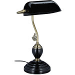 Relaxdays lampe de banquier, abat - jour en verre inclinable, pied en bois, bureau, bibliothèque, e27, ... Relaxdays lampe de banquier, abat - jour en verre inclinable, pied en bois, bureau, bibliothèque, e27, ...