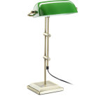 Lampe de banquier abat - jour vert bibliothque rtro liseuse lecture mtal verre hxlxp: 52 x 27 x 18 ...