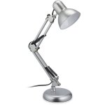 Relaxdays lampe de chevet r�tro, bras articul�, douille e27, abat - jour inclinable, m�tal, pour bureau ...